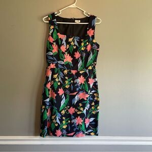 Floral J crew Basketweave Dress sleeveless size 8 women’s flowers